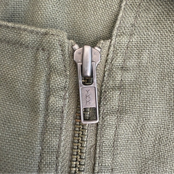 H&M double zipper linen baggy 3/4 sleeve Lagenlook parka - Picture 8 of 12